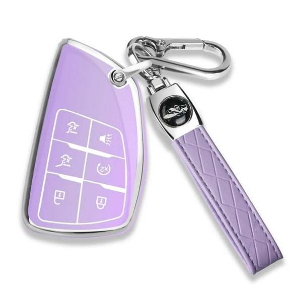 for Chevy Key Fob Cover with Keychain Soft TPU Protection Case Compatible with 2021-2026 Chevy Tahoe Suburban GMC Yukon Denali Silverado 6-Buttons