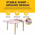 thumbnail image 4 of Easter Bunny Table Cloths for 5 Foot Rectangle Tables, Cute Rabbits Spring Daisy Flowers Pink Plaid Patio Waterproof Elastic Fitted Tablecloths, Washable Rectangular Table Cover for Camping, 4 of 8