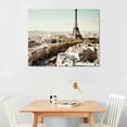 thumbnail image 2 of COMIO  Urban Canvas Art Works: Urban Landscape Skyline Landscape Painting Paris Eiffel Tower Bedroom Image Printing, 2 of 4