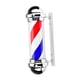 thumbnail image 3 of Poste de luz para barbería, luz de señalización para peluquería, resistente, impermeable, luz de letrero abierto para salón, luz giratoria para salón rojo blanco azul, 3 of 9