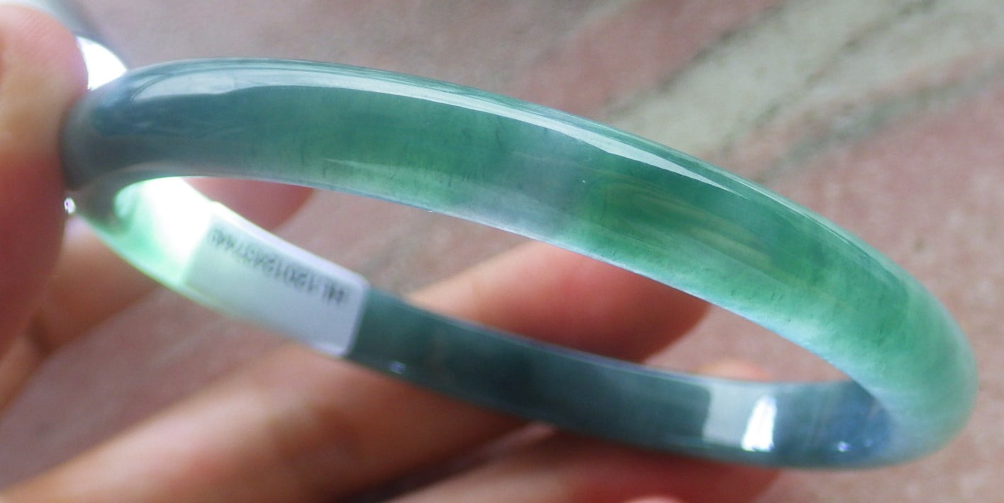 Green Natural A JADE Jadeite Bangle Bracelet 60mm 704581
