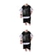 thumbnail image 1 of Qarigey De ropa deportiva de moda con letras, jersey holgado para niños, camiseta de manga corta, conjuntos de ropa, ropa de calle negra Negro ciento diez 2Conjunto, 1 of 6