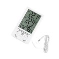 thumbnail image 2 of Medidor de temperatura y humedad LCD, termómetro higrómetro para interiores y exteriores con reloj despertador, monitor de humedad y clima, 2 of 5
