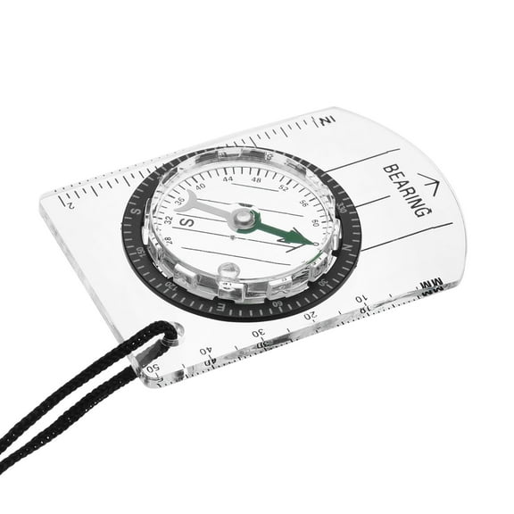 Orienteering Compass, Hiking Backpacking Compass with Declination Scale Map Compass, White