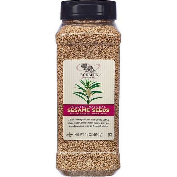 Rodelle Toasted Sesame Seeds, 18 oz (PACK OF 2)