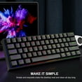 thumbnail image 6 of KQJQS 61 Keys RGB Backlit 60% Wired Gaming Keyboard, Ergonomic Waterproof Mini Compact 60 Percent Mechanical Feeling Keyboard, for PC Mac PS4 Xbox Gamer, Typist, Travel, 6 of 7