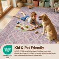 thumbnail image 4 of Design&I 2'x3' Washable Doormat Pink Boho Purple Distressed Vintage Lattice Round Scroll Border for Entryway, Indoor, Ultra-Thin & Non-Slip Skid-Resistant, 4 of 7