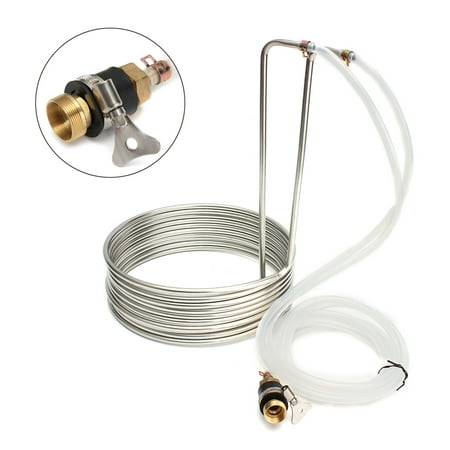 Mrosaa 8.8m Stainless Steel Immersion Wort Chiller Cooler Elevated Coils Home Brew Beer