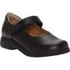 Girls' First Semester Leapa Mary Jane Black Coated Leather 4 M
