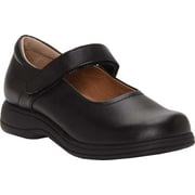 Angle View: Girls' First Semester Leapa Mary Jane Black Coated Leather 3 W
