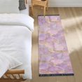 thumbnail image 3 of Yayeee Runner Rug for Bedroom 2'x6' Machine Washable Hallway Non Slip Mat, Pastel Pink Marble Pattern, 3 of 8