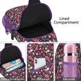 thumbnail image 4 of Sling Backpack,Dark Blue Christmas Pattern Sling Bag with Water Bottle Holder,Waterproof Sling Bag for Men/Women with Headphone Jack for Hiking,Travel, 4 of 6