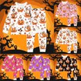 thumbnail image 2 of Kcolen Halloween Gifts Halloween Pajamas 2‑Piece Set, Cute Printed Long Sleeve T Shirt Top And Pants Soft Comfortable Pjs Set, 2 of 4
