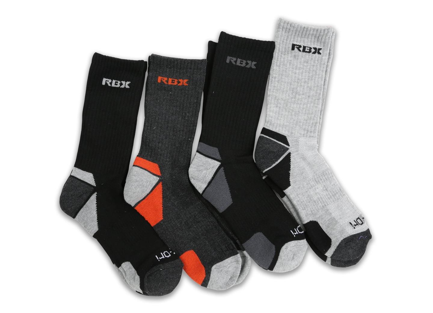 RBX Active 4 Pack Boy's Crew Socks