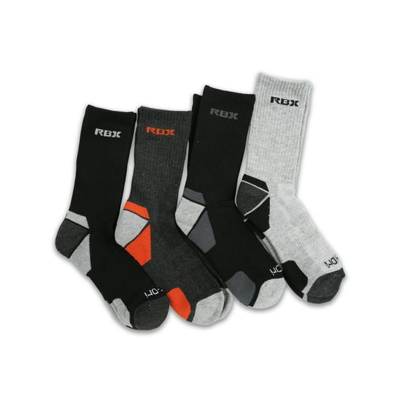 RBX Active 4 Pack Boy's Crew Socks