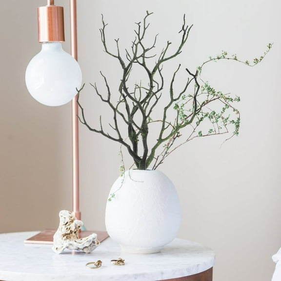 Topbathy 3Pcs Artificial Branches Green Plastic Fake Tree Branches Natural Look Decor Vase Ornament for Celebrations