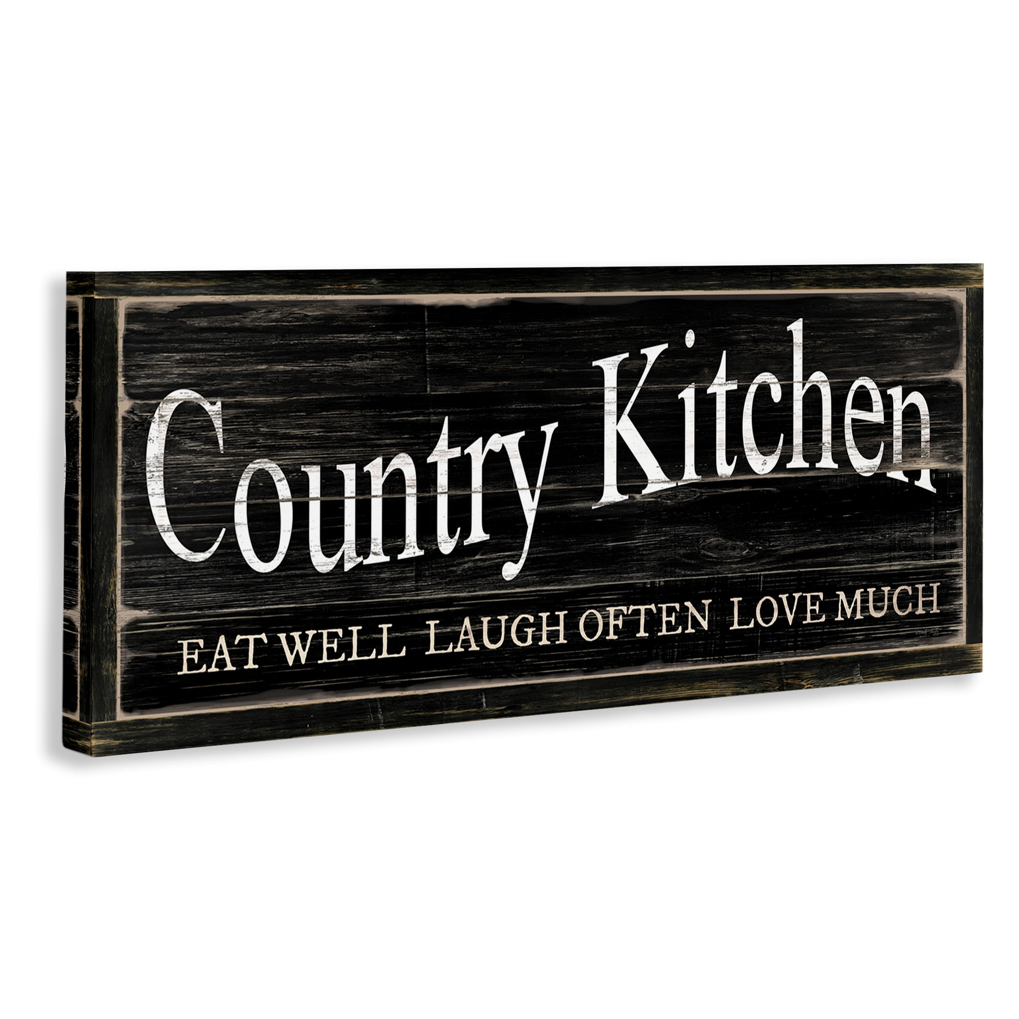 Stupell Industries Rustic Country Kitchen Typography Painting Gallery Wrapped Canvas Art Print Wall Art, 48 x 20