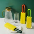 thumbnail image 2 of Raindrops Bottle Brush with Sponge for Thorough Cleaning in Orange Color Suitable for All Cups and Bottles 2 Pieces, 2 of 8