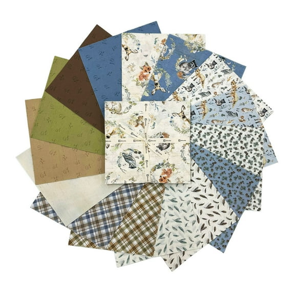 10" Layer Cake Squares - Wildwood by Beth Grove for Clothworks 10-Inch Stacker Fabric Bundle Quilter's Cotton Precuts (TSQ0495) M407.14