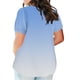 thumbnail image 3 of Plus Tamaño de las Mujeres Blusas, Cuello en V Casual Suelto Manga Corta Superior, Impresión Blusa Poliéster Spandex, 3 of 8