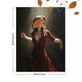 thumbnail image 3 of Flamenco Dancer Portrait Oil Painting Canvas Wall Art for Living Room Bedroom Dining Room Office Hallway Decor, 3 of 8