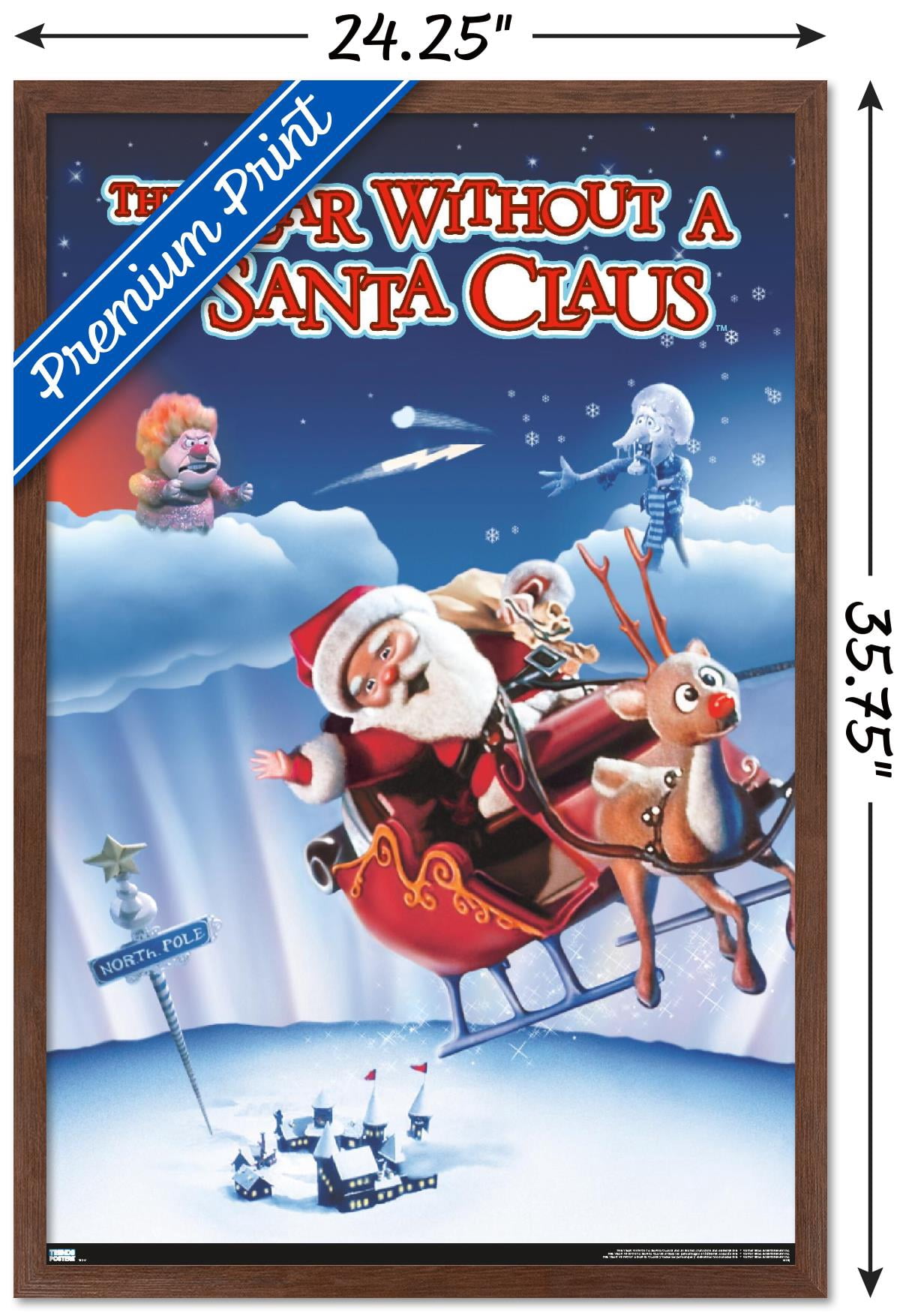 The Year Without A Santa Claus - One Sheet Wall Poster, 22.375" x 34", Framed