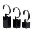 thumbnail image 4 of OUNONA 3-Piece Black Acrylic Jewelry Stand with Watch Storage Organizer Base for Accessories, 4 of 8