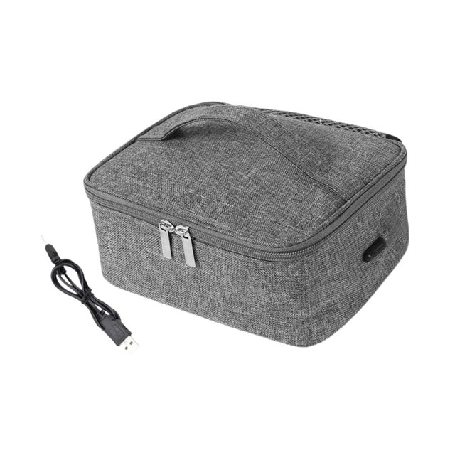 Ruiboury Food Warmer USB Oxford Cloth Convenient Oven Portable for Office Camping Car classic classic 25x18x10cm