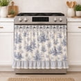thumbnail image 2 of Dmlowu Ruffled Oven Skirt, Adjustable Tie Waterproof Oven Skirt Curtain, Stain-Resistant Cover for Oven Sink Toaster Microwave, Farmhouse Kitchen Decor, 2 of 6