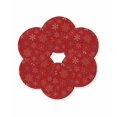 thumbnail image 7 of 13 Inch Round Placemats Set of 6, Red Christmas Snowflakes Non Slip Heat Insulation PP Table Mats, Modern Xmas Winter Minimalist Washable Place Mats for Kitchen Dining Party Table Decor, 7 of 7