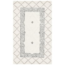 SAFAVIEH Casablanca Claudia Medallion Area Rug, Ivory/Black, 3' x 5'
