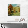 thumbnail image 2 of ARTCANVAS The Red Oak 1911 Canvas Art Print by Willard Metcalf - Size: 18" x 18" (1.50" Deep), 2 of 9