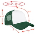thumbnail image 6 of Falari 5-Panel Mesh Baseball Cap, Trucker Hat, Structured Plain Design, Cotton, Adjustable Size - Hunter Green, 6 of 7