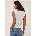 thumbnail image 2 of Fitted Crew Neck Knitted Top with Buttons, 2 of 6