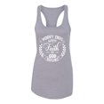 thumbnail image 2 of Wild Bobby Worry Ends When Faith In God Begins Inspirational/Christian Women Racerback Tank Top, Heather Grey, Small, 2 of 5