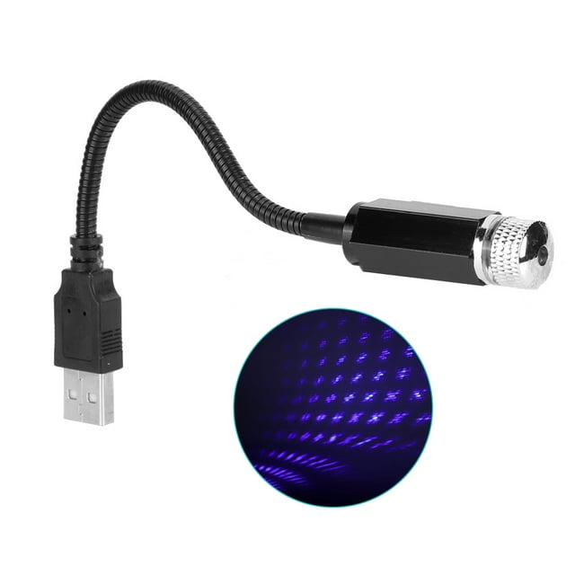 Luz ambiental para automóvil, luz de techo de automóvil con USB, luz de techo de automóvil con estrellas, lámpara interior creada magistralmente