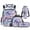 Galaxy Leopard Axolotl, variant on HUIACONG 4PCS Single Orange Capybara Kids School Backpack Set, 17" Bookbag with Lunch Box Pencil Case Water Bottle Sleeve for Age 8-12