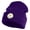 Purple, variant on Plant a Tree Iron on Patched 12 Inch Long Knitted Beanie - Dark Grey OSFM