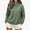 Army Green, variant on Women's Waffle Knit Stand Collar Henley Top, Long Sleeve Half Button Casual Pullover