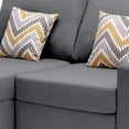 thumbnail image 4 of Meg 67 Inch 2 Seater Left Sectional Loveseat Reversible Chaise Gray, 4 of 9