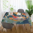 thumbnail image 3 of Yayeee Tablecloths 60" x 120" Rectangle Wrinkle Resistant Party Table Cover, Green Goldfish, 3 of 8