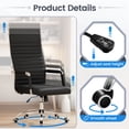 thumbnail image 3 of Furmax Faux Leather Office Chair with Lumbar Support and Armrest, High-Back Swivel Conference Chair, Black, 3 of 7