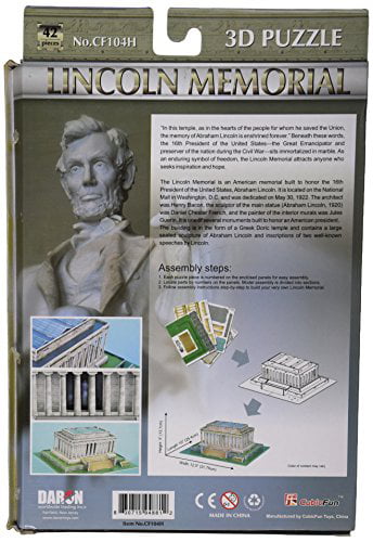 Daron Lincoln Memorial 3D Puzzle 42-Piece