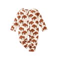 thumbnail image 2 of Newborn Infant Baby Boy Girl Zip Up Onesie Romper 3M 6M 12M 18M Cow Print Long Sleeve Bodysuit Jumpsuit Western Baby Clothes, 2 of 9