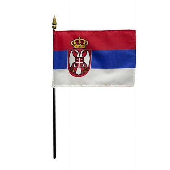 Annin Flagmakers 210153 4 x 6 in. Eb Serbia 2006 - 12 Pack