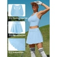 thumbnail image 5 of Attraco Women Tennis Skirt 2 Piece Sports Dresses Athletic Workout Dress with Shorts and Pockets Badminton Skirt Top and Skirt, 5 of 9
