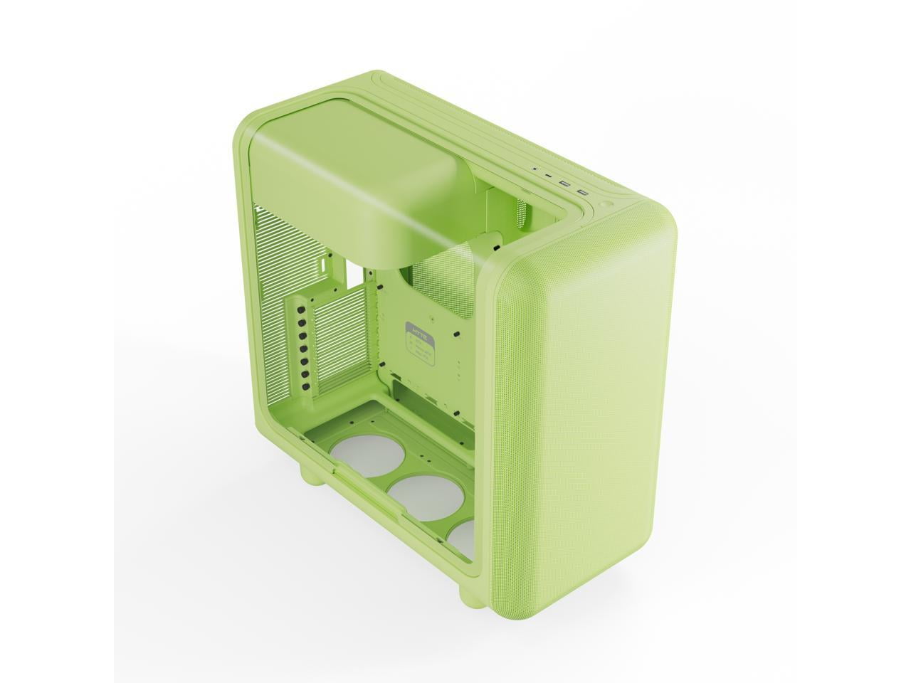 HYTE X50 PC Gaming Case CS-HYTE-X50G-MM Modern Performance ATX Mid-Tower PC Gaming Case - Matcha Milk (Green)