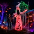 thumbnail image 6 of Faburo 12 ft Halloween Inflatable Ghost with Skull and Bleeding Eyeball, Outdoor Blow Up Yard Decoration for Party and Garden, 6 of 9
