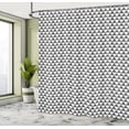 thumbnail image 4 of Ambesonne Abstract Shower Curtain, Art Deco Triangles Motif, 69"Wx70"L, White and Charcoal Grey, 4 of 4