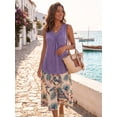 thumbnail image 4 of MOYIKO Tank Tops for Women Summer Sleeveless V Neck Pleated Tops Loose Fit Casual Trendy Basic, 4 of 7